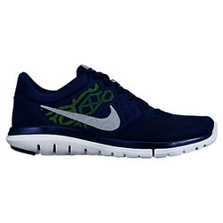 Nike Flex Run 2015 Men's Running Shoes, Blue/Silver